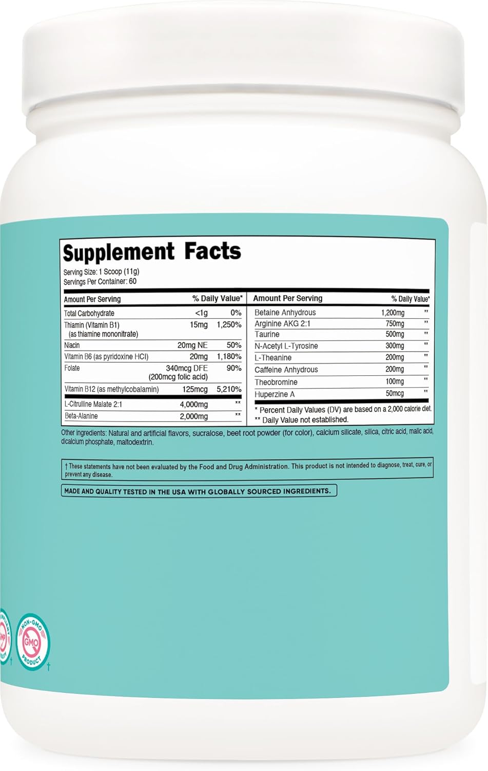 Nutricost Women's Fruit Punch Pre-Workout Powder - 60 Servings