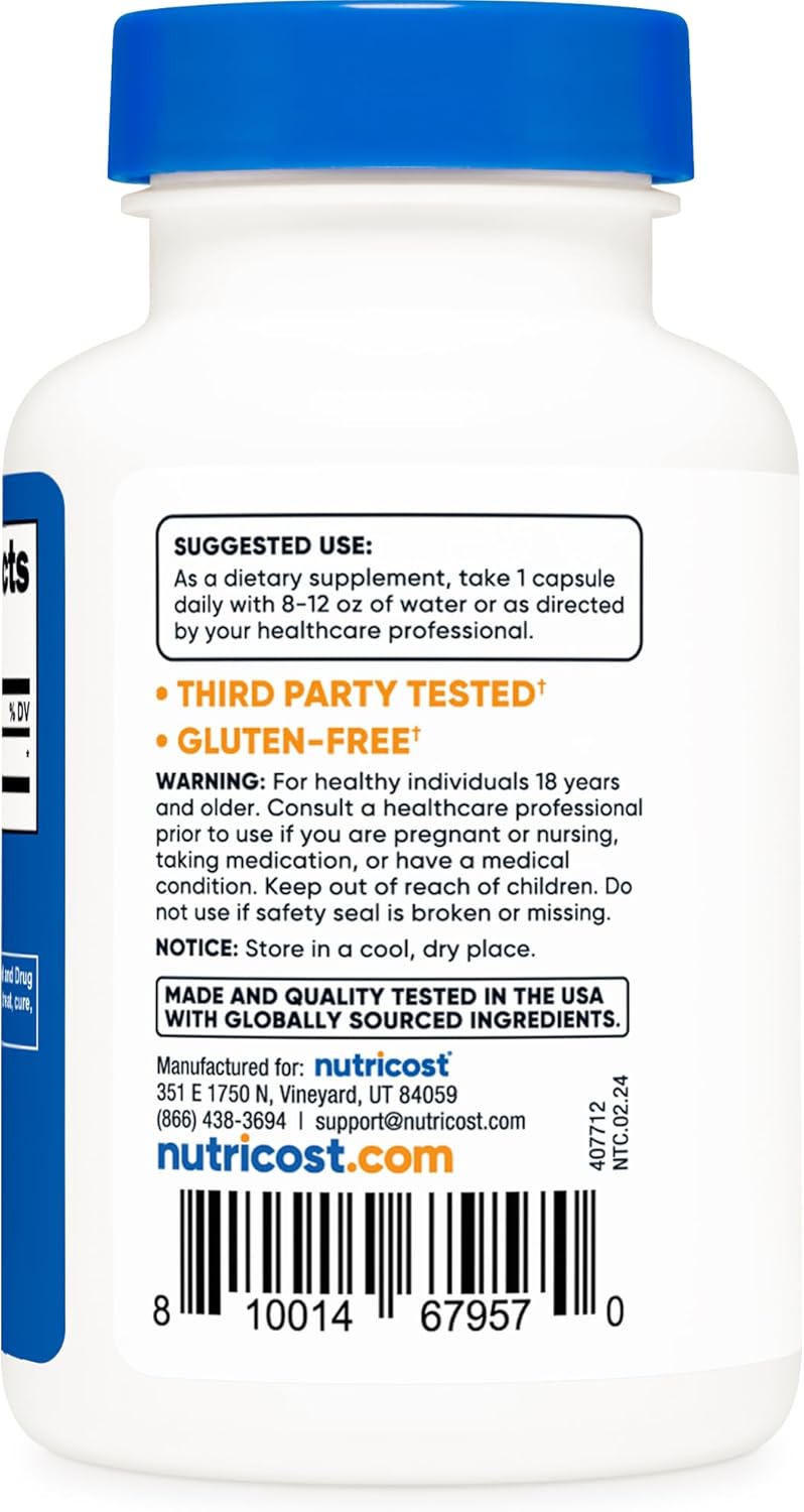 Nutricost Yohimbine HCl Capsules - 5mg, 120 Count, Gluten-Free & Non-GMO