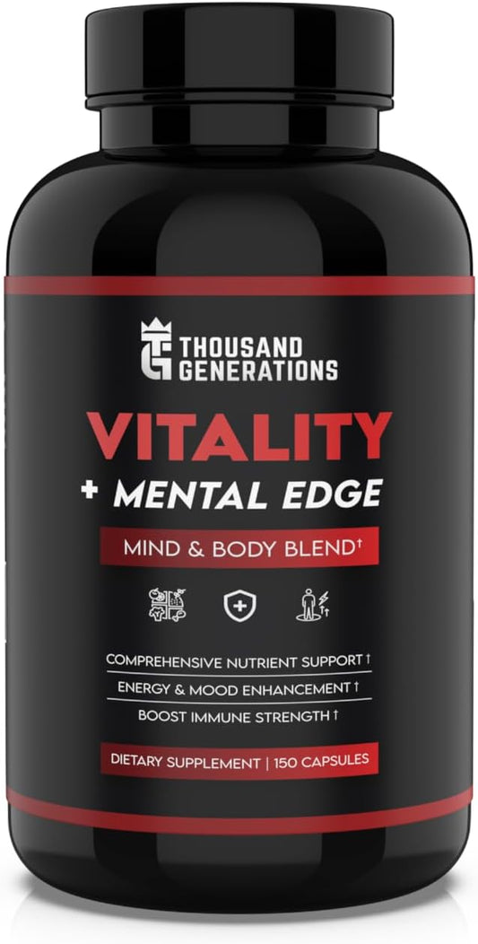 Nutrient-Rich Brain Booster with Grass-Fed Beef Liver & Colostrum, Alpha GPC, Rhodiola, Ginkgo, Bacopa - Focus & Energy Support