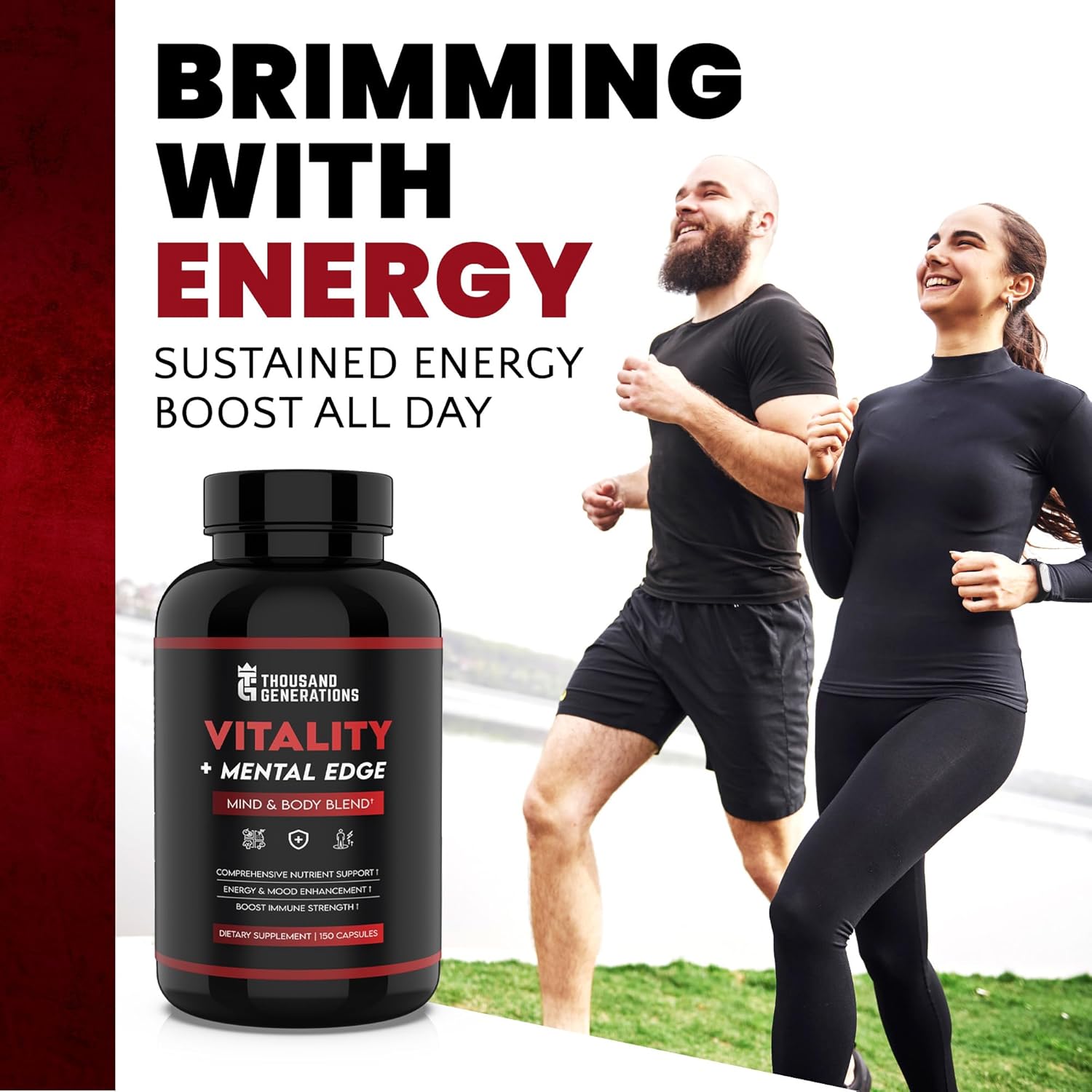 Nutrient-Rich Brain Booster with Grass-Fed Beef Liver & Colostrum, Alpha GPC, Rhodiola, Ginkgo, Bacopa - Focus & Energy Support