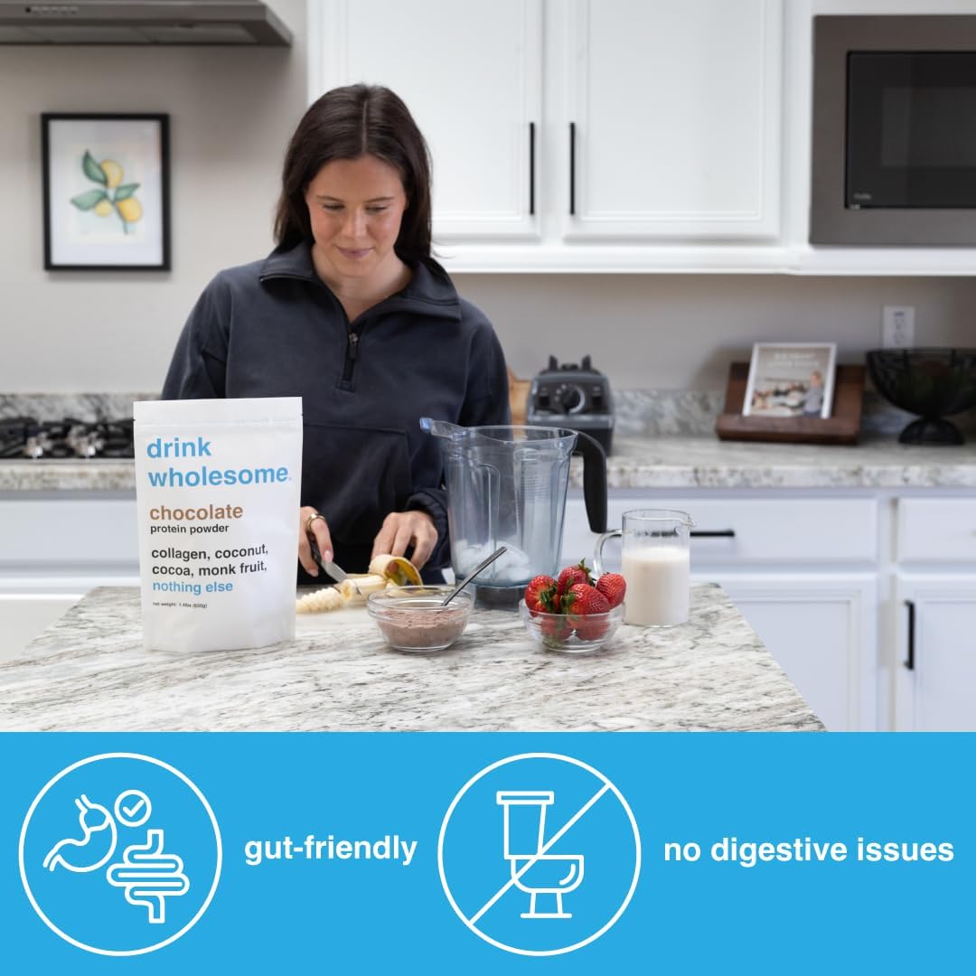 Nutrient-Rich Chocolate Collagen Protein Powder | Gentle on Digestion | Dairy & Lactose Free | No Artificial Sweeteners | Suitable for AIP, Carnivore & Paleo Diets | Safe for All Ages