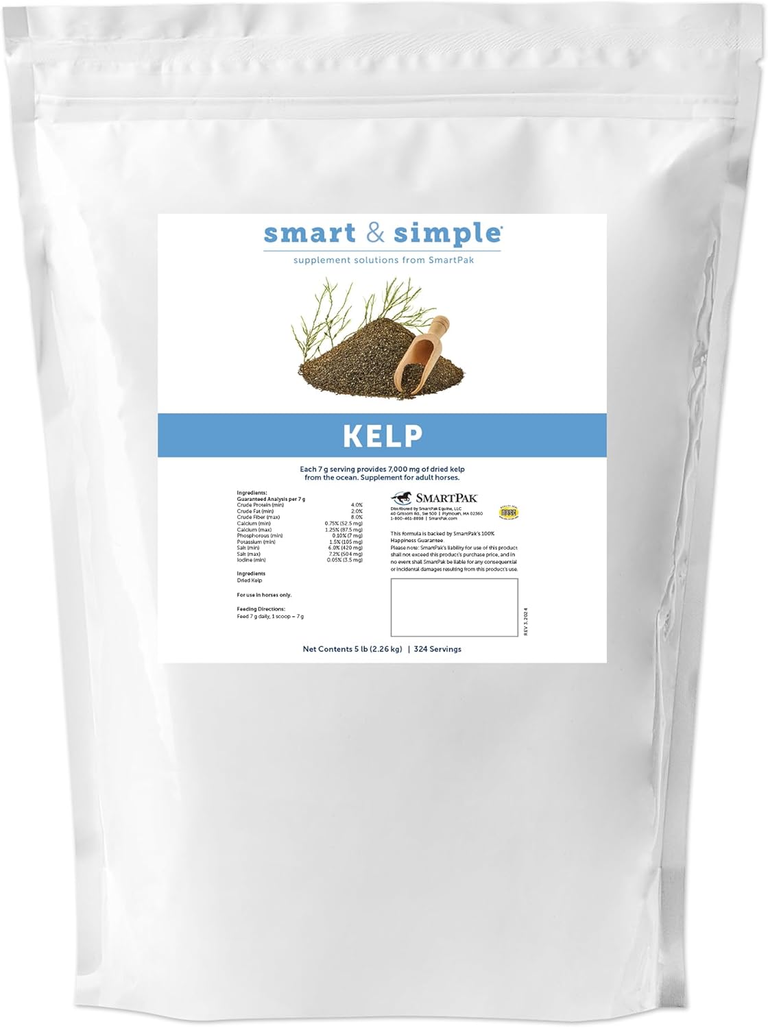 Nutrient-Rich Kelp Meal for Horses | Seaweed Supplement with Minerals and Vitamins | Supports Horse Health | 5lb Pack