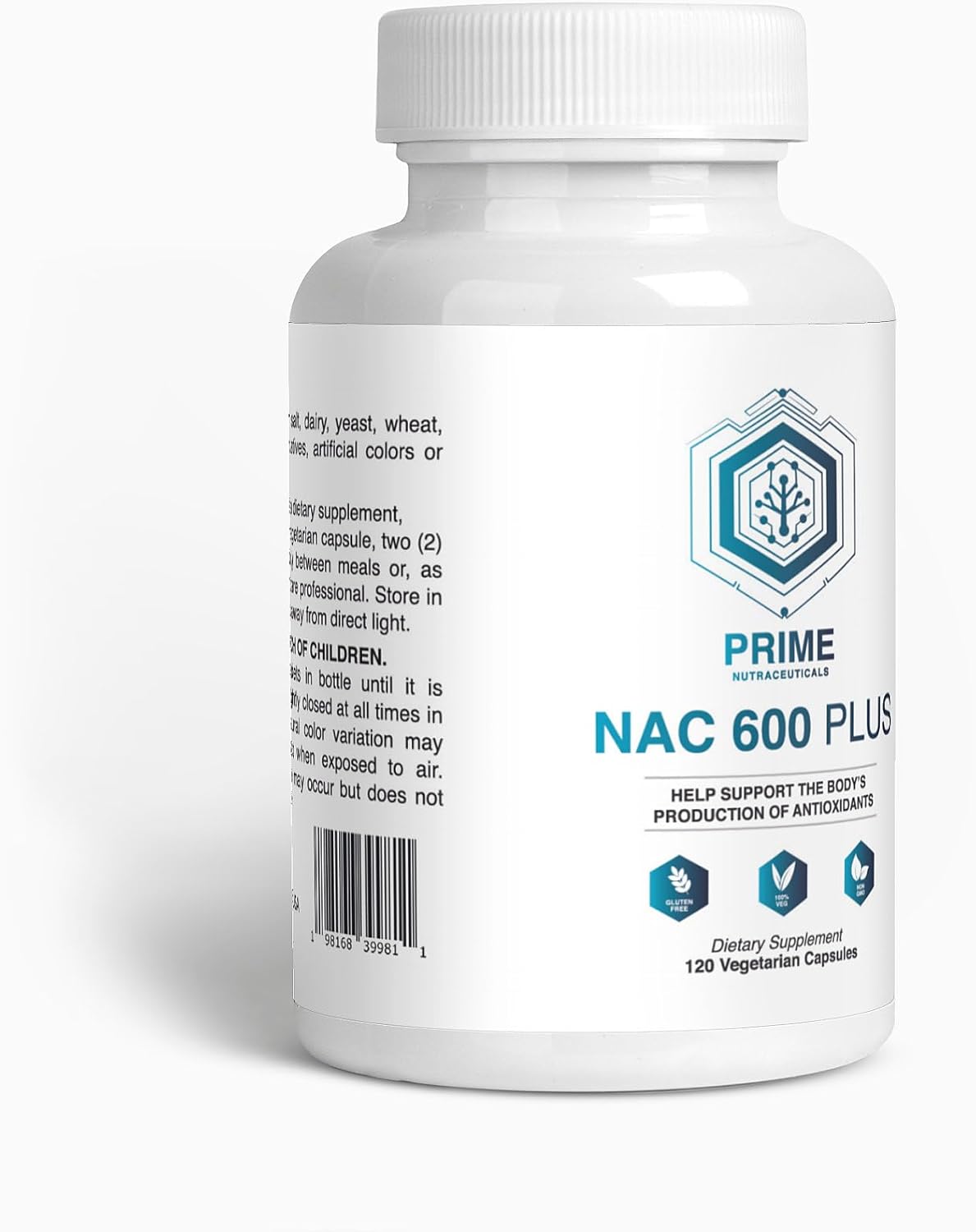 Nutrient-rich Prime NAC 600 mg Supplement for Lung, Liver, Immune, Cognitive, & Respiratory Health - with Selenium & Molybdenum