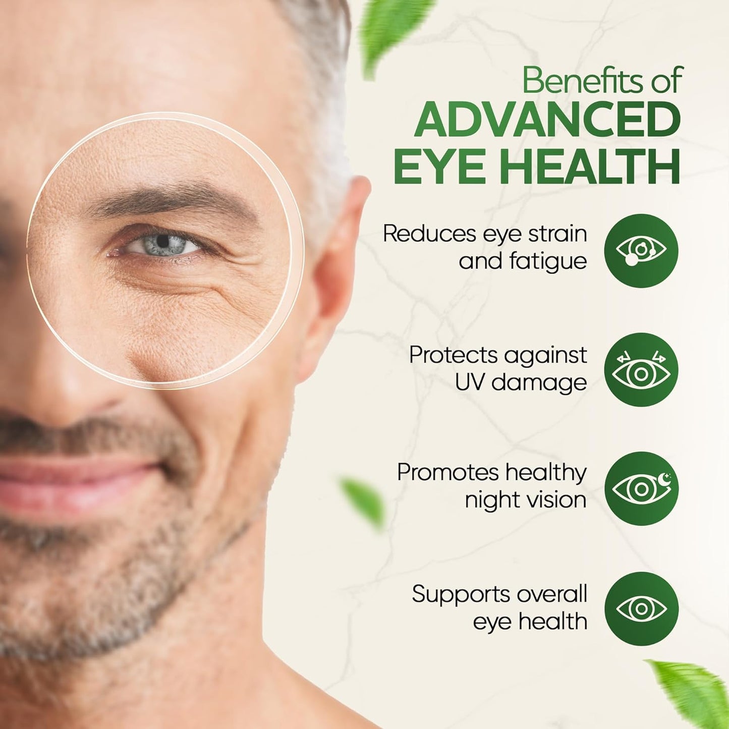NutrifyMD Eye Health Supplement with Lutein, Zeaxanthin, Omega-3, B Vitamins - 60 Capsules