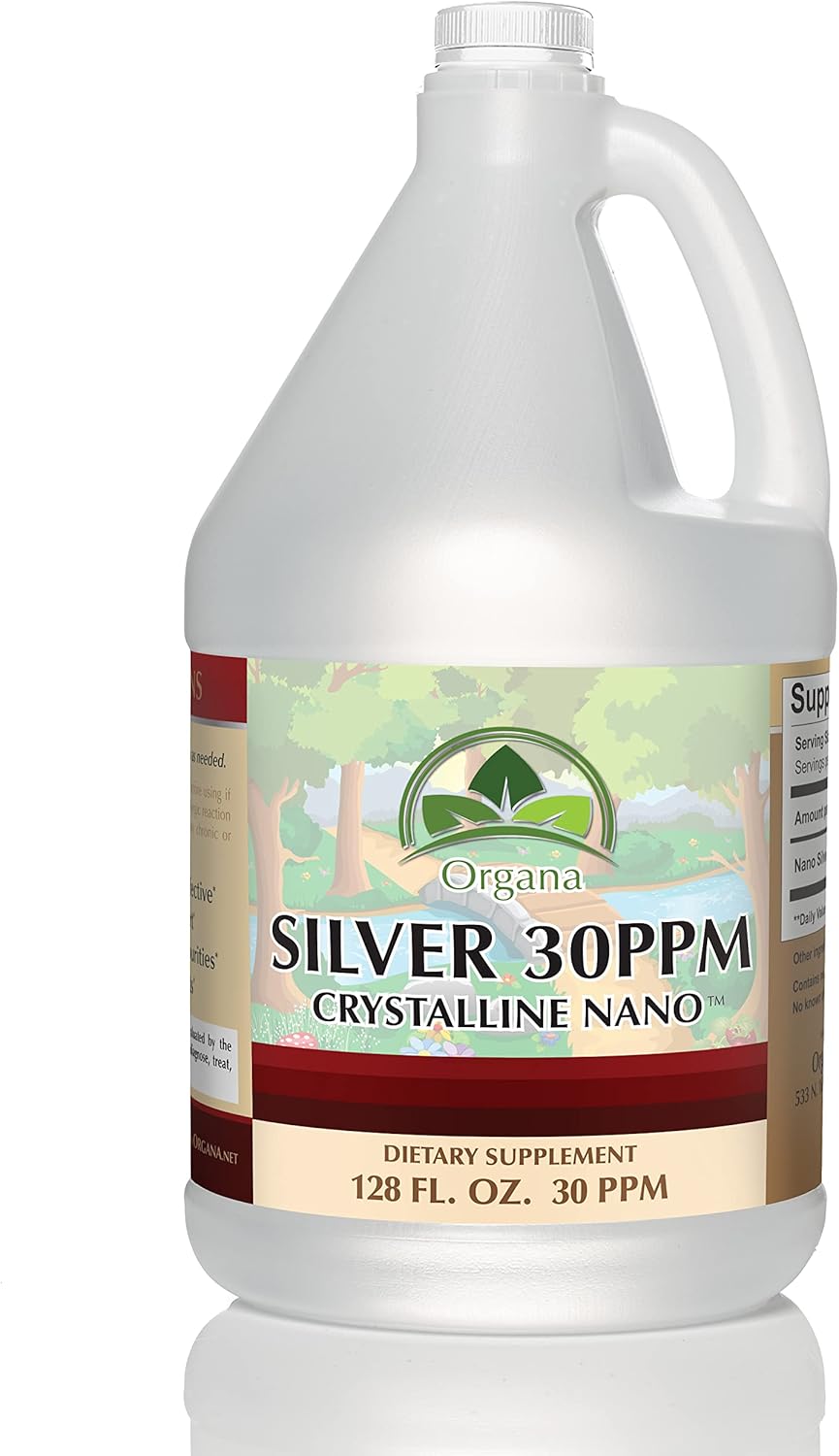 NutriNoche Organa Colloidal Silver - 30 PPM - One Gallon Size