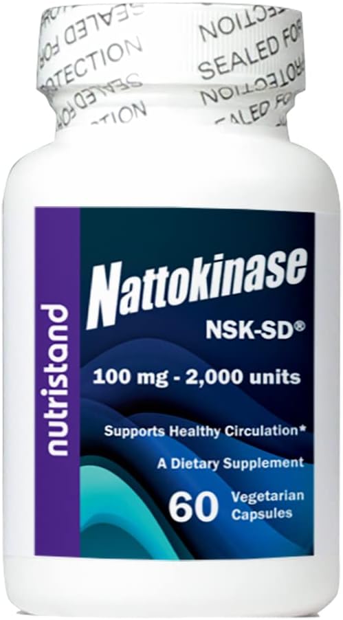 NutriStand Nattokinase 2,000 Units Capsules - Cardiovascular Superfood, Made in USA with NSK-SD Nattokinase - Original Japanese Brand