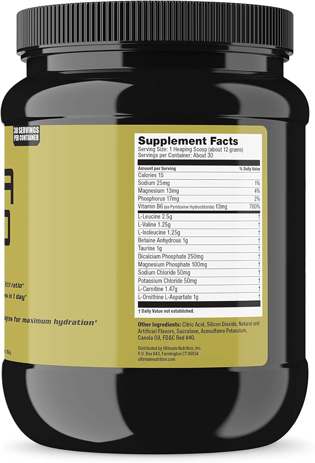 Nutritional Intra Gold Workout Energy Supplement with Electrolyte Blend, Carnitine, Ornithine, Aspartate - 30 Servings, Wild Strawberry Flavor