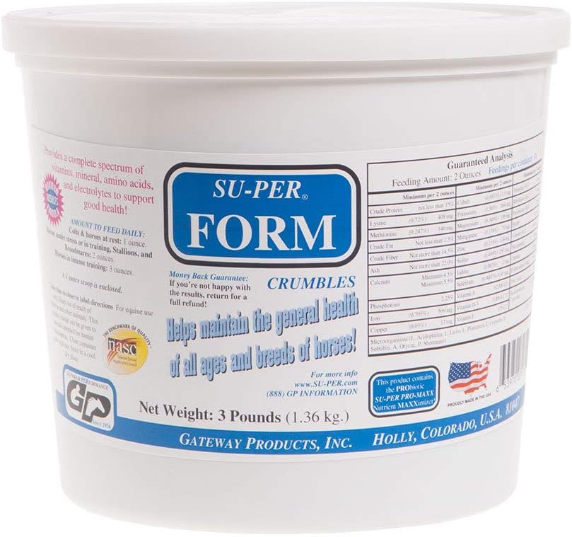 Nutritional Supplement with Probiotics for Horses - Vitamins, Minerals, Amino Acids & Electrolytes - Supports General Health - 6 Pounds Total