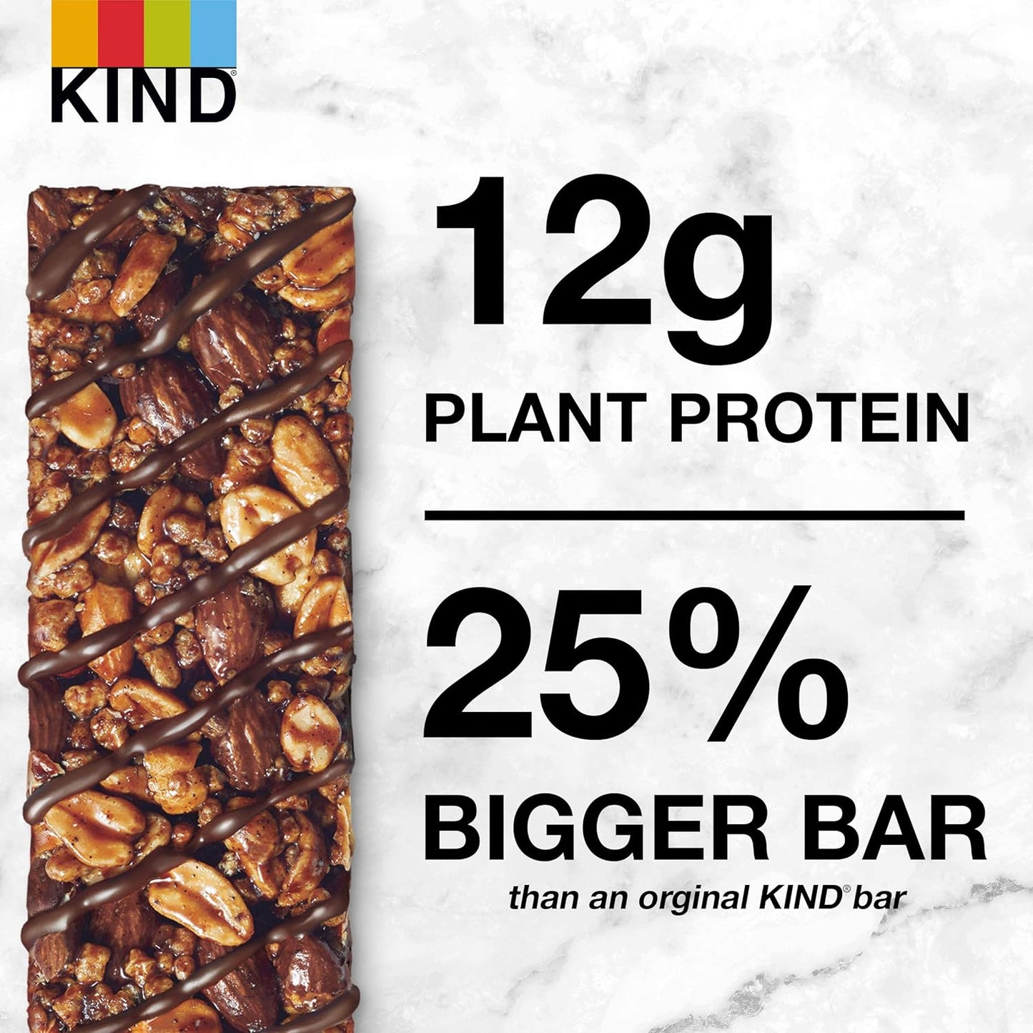 Nutritious KIND Dark Chocolate Nut Protein Bars - Gluten Free Healthy Snacks with 12g Protein, 12 Count Pack