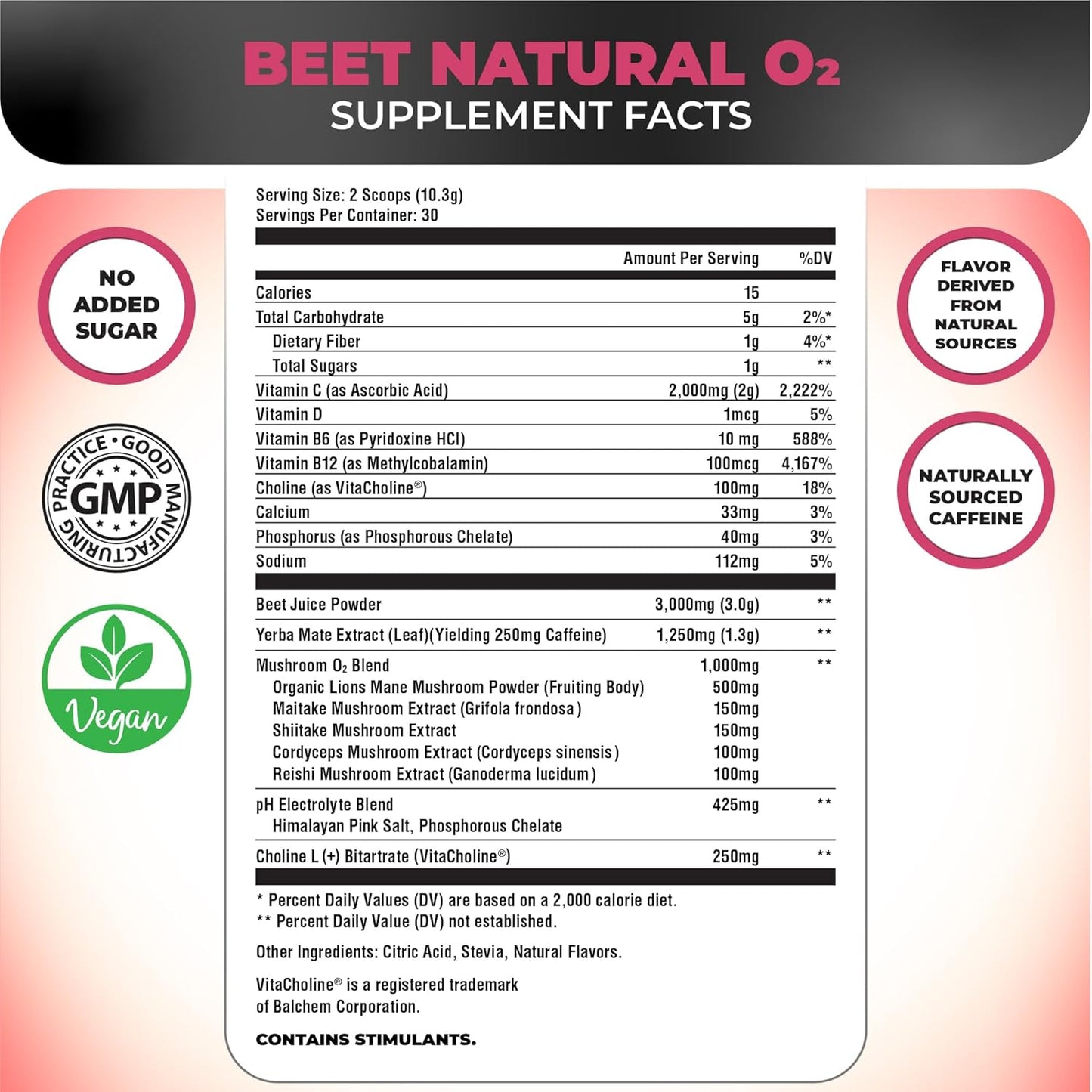 Nutrology Beet Natural O2 Pre Workout Powder - Energy, Endurance & Nitric Oxide Booster - Beet Powder, Yerba Mate, Adaptogens & Electrolytes - Vegan Passion Fruit Flavor - 30 Servings