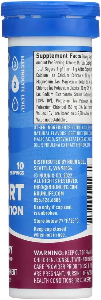 Nuun Active Tri-Berry Electrolyte Drink Tablets - 30 Count Pack
