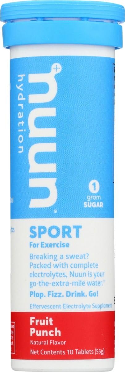 nuun Hydration Fruit Punch Electrolyte Drink Tablets - 4 Pack of 10 Tablets for Enhanced Hydration