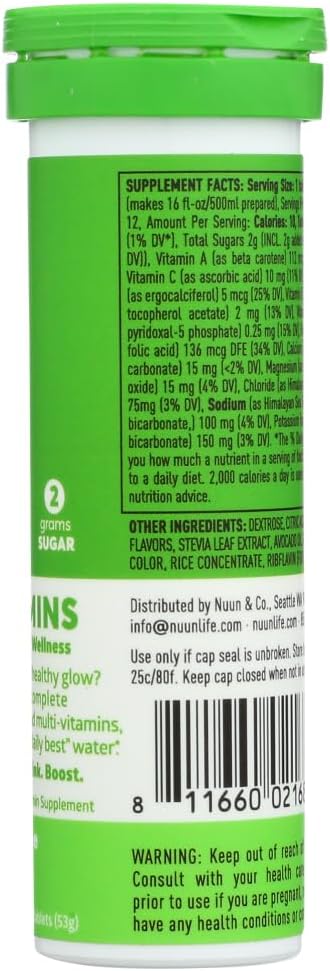 Nuun Vitamins Tangerine Lime Hydration Tabs - 36 Tablets for Daily Use