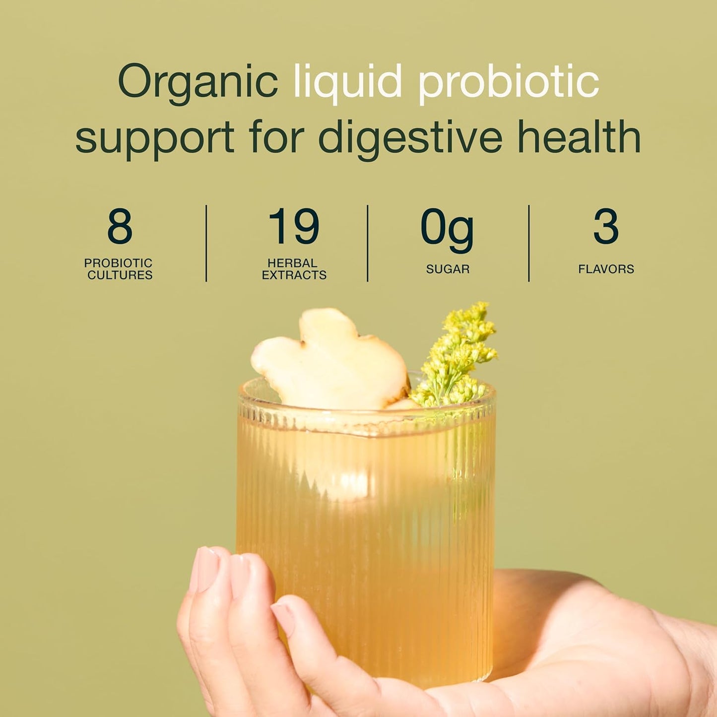 Nuzest Inner Biome Blend Liquid Drink Mix - Microbiome Support with Prebiotic, Probiotic & Postbiotic - 8 Cultures, 19 Herbs - Vegan & Organic - Original Flavour - 16.9 fl.oz/500ml