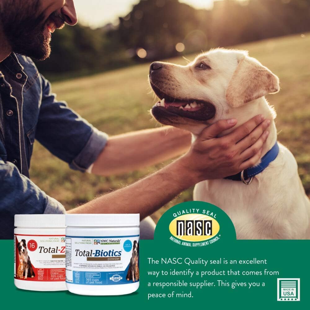 NWC Naturals Twin Pack: Total-Zymes and Total-Biotics Probiotics and Digestive Enzymes for Dogs and Cats - 8-Ounce each
