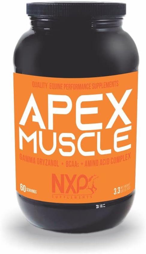 NXP Apex Muscle Builder Supplement for Horses - Boost Energy, Endurance, Strength, Power, and Immune System - 3.3 lb (60 Servings)