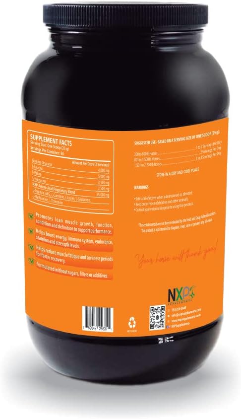 NXP Apex Muscle Builder Supplement for Horses - Boost Energy, Endurance, Strength, Power, and Immune System - 3.3 lb (60 Servings)