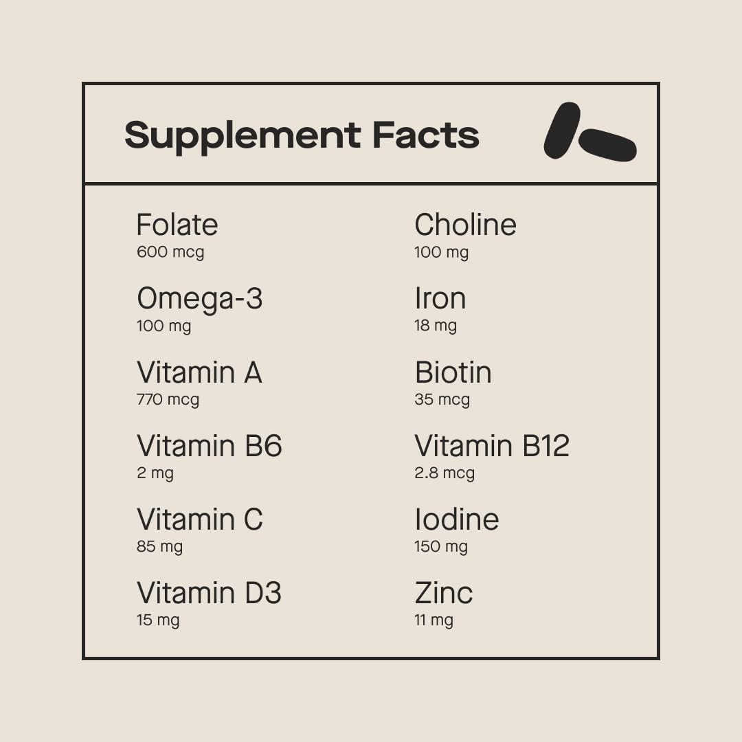 OB-GYN Developed Prenatal Multivitamin | 12 Essential Nutrients for Pregnancy Support | FSA HSA Approved | 30-Day Supply