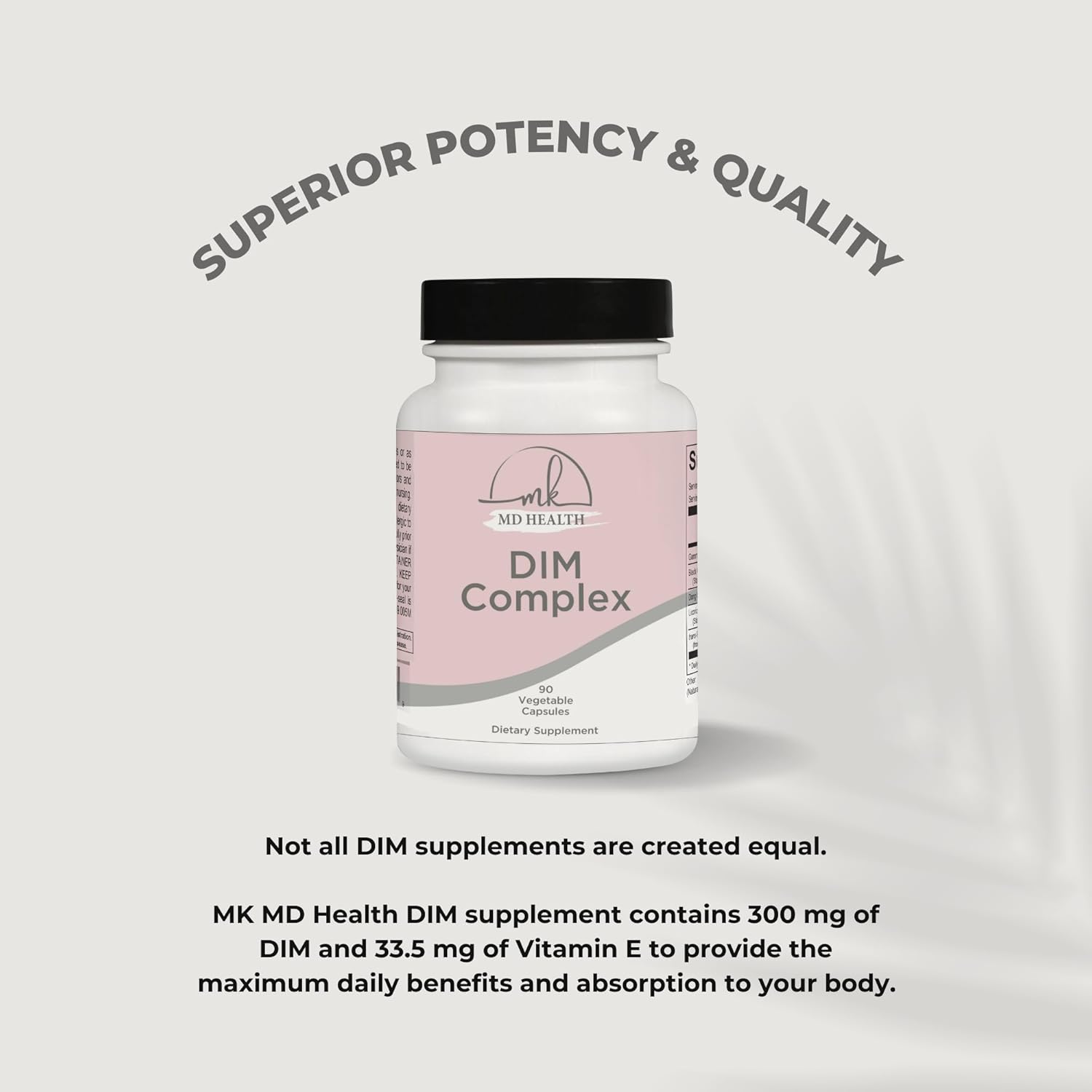OBGYN Developed 300mg DIM Supplement for Estrogen & Hormone Balance - 2 Month Supply (60 Tablets)