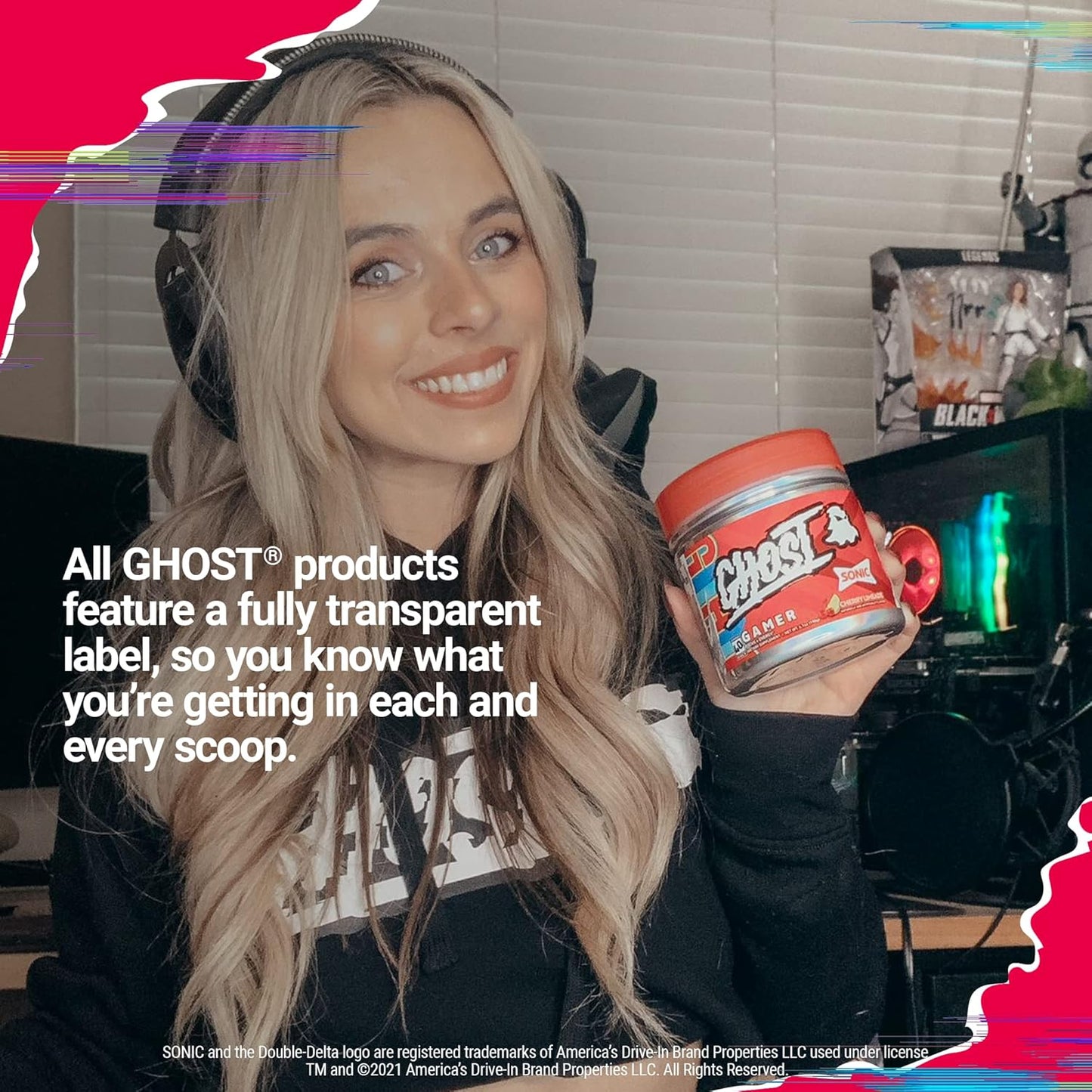 Ocean Water & Cherry Limeade GHOST Gamer Sonic Bundle for Energy and Focus Support Formula