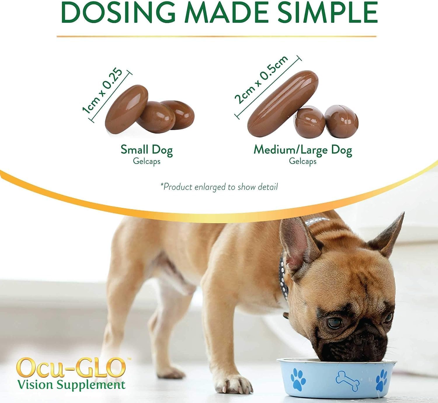 Ocu-GLO Eye Health Supplement for Medium to Large Dogs Over 11 lb - 90 Tablets