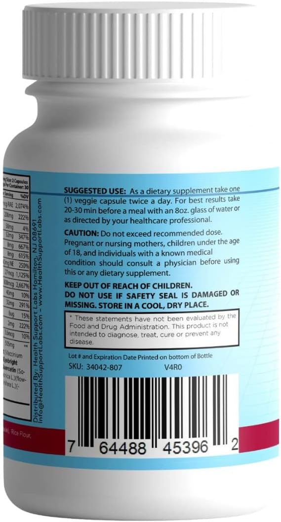 Ocusharp Vision Health Formula with Zeaxanthin, Lutein, Bilberry Extract - Eye Vitamin Supplement, 60 Capsules