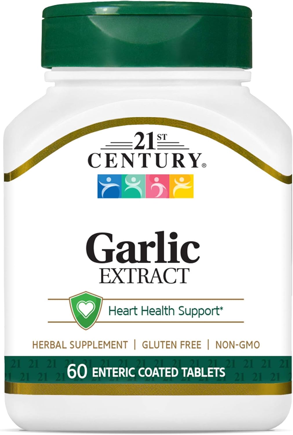 Odorless 21st Century Garlic Tablets - 60 Count - Supports Heart Health (21840)