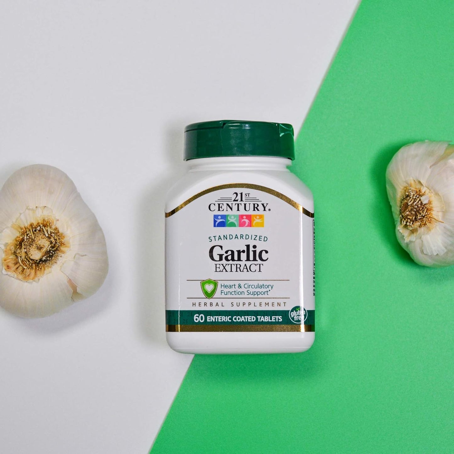 Odorless 21st Century Garlic Tablets - 60 Count - Supports Heart Health (21840)