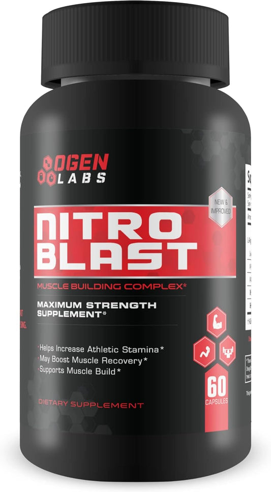 Ogen Labs Nitro Blast: Powerful Nitric Oxide Booster for Enhanced Stamina, Recovery, and Muscle Growth
