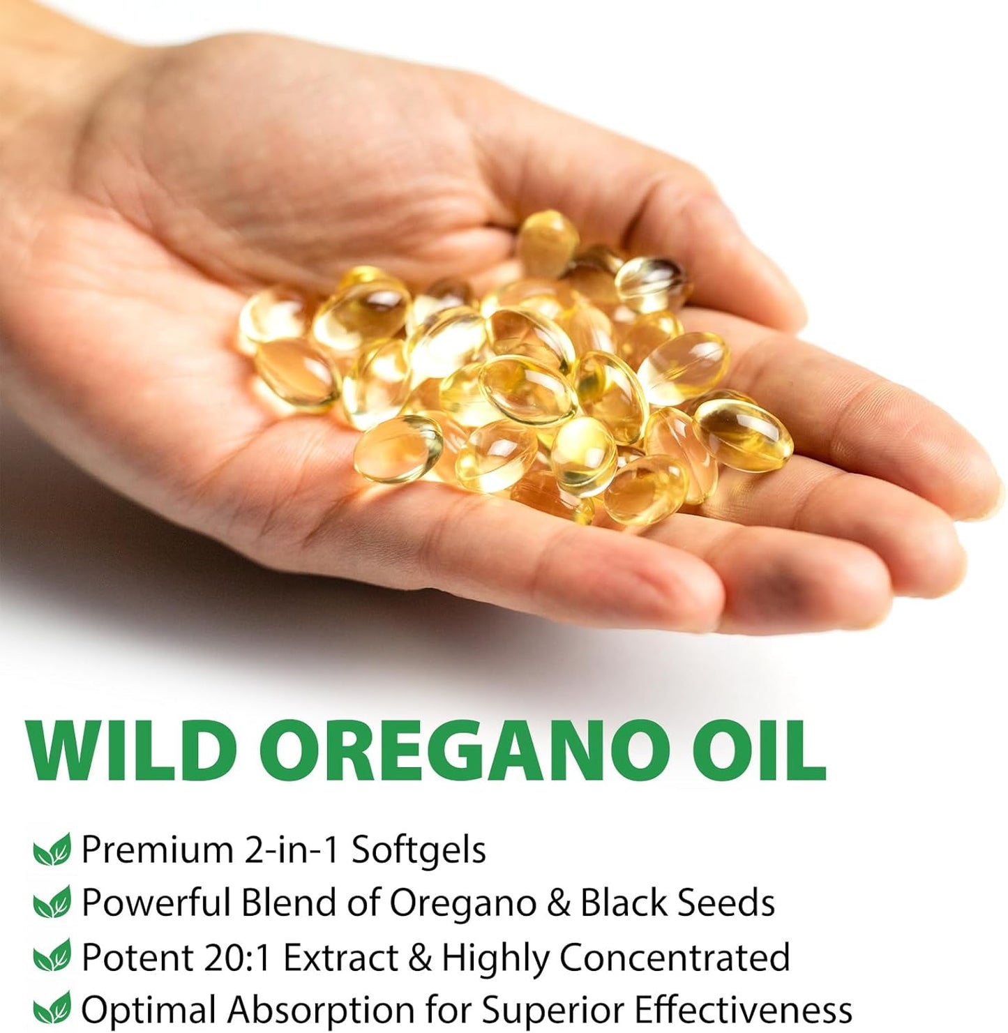 Oil of Oregano Softgels with Black Seed Oil- 6000mg Per Serving- Immune Support, Digestive Health, Antioxidant- Non-GMO, Gluten-Free, Dairy-Free