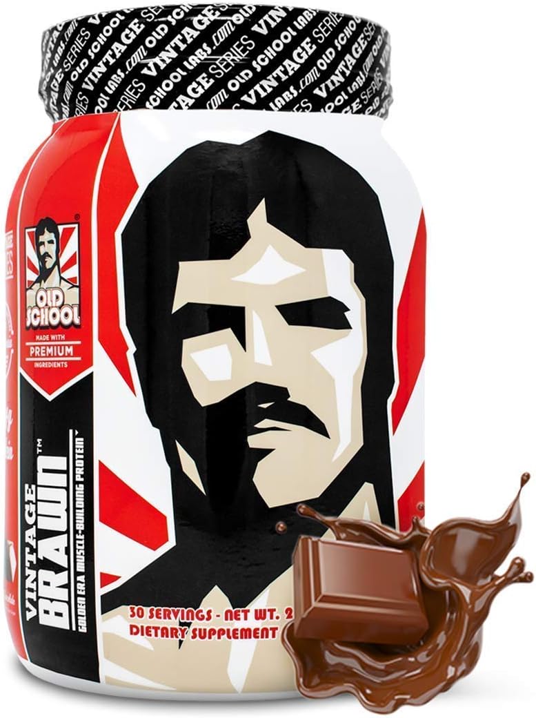 Old School Labs Vintage Blast Pre Workout and Vintage Brawn Muscle-Building Protein Bundle