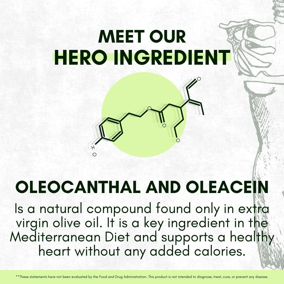 Oligen™ - 60ct Award-Winning Oleocanthal Supplement for Brain & Heart Health