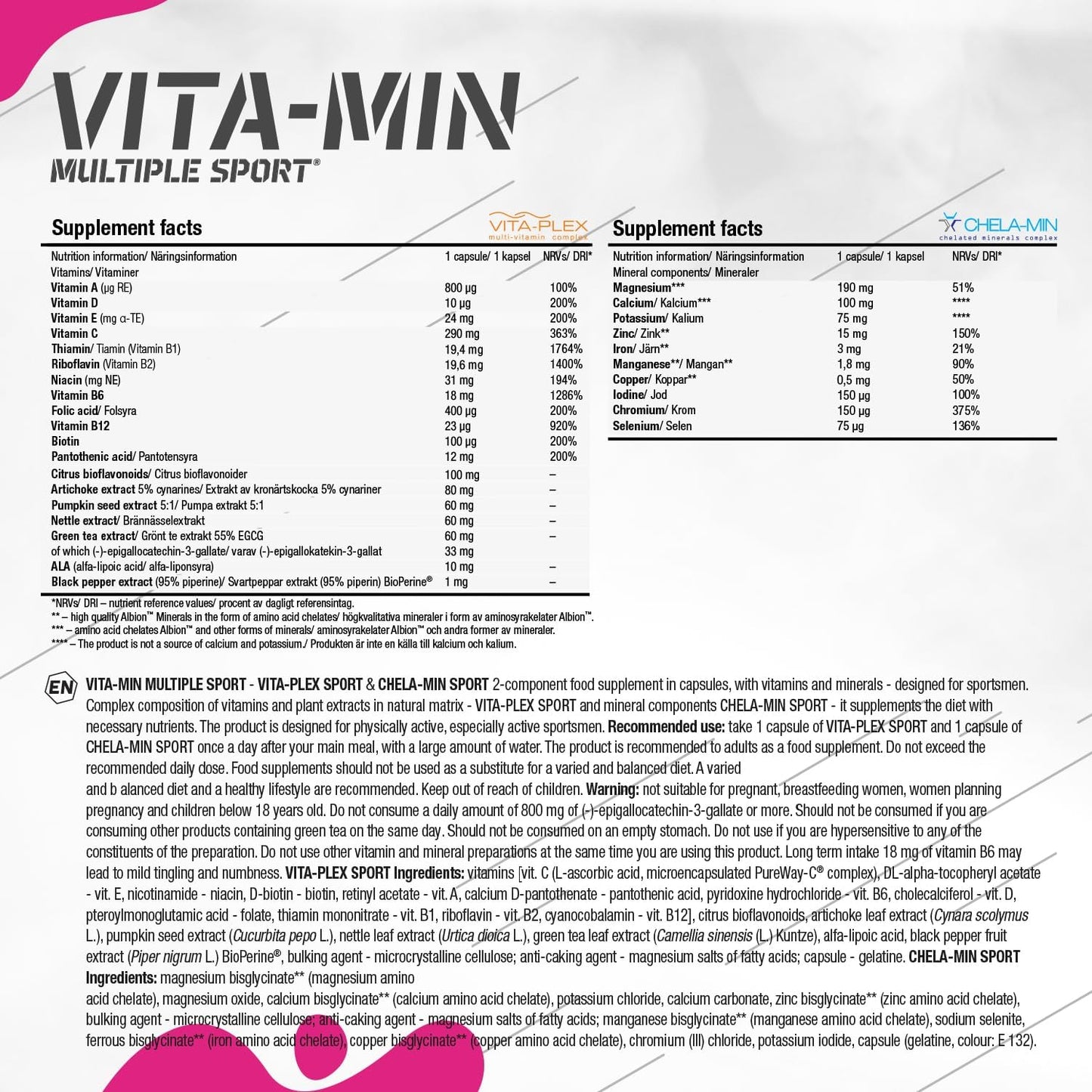 Olimp Vita-Min Multiple Sport Mega Caps - 60 Capsules - Born in the Gym Formula