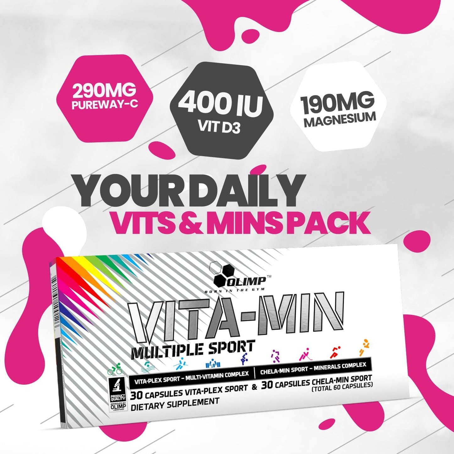 Olimp Vita-Min Multiple Sport Mega Caps - 60 Capsules - Born in the Gym Formula