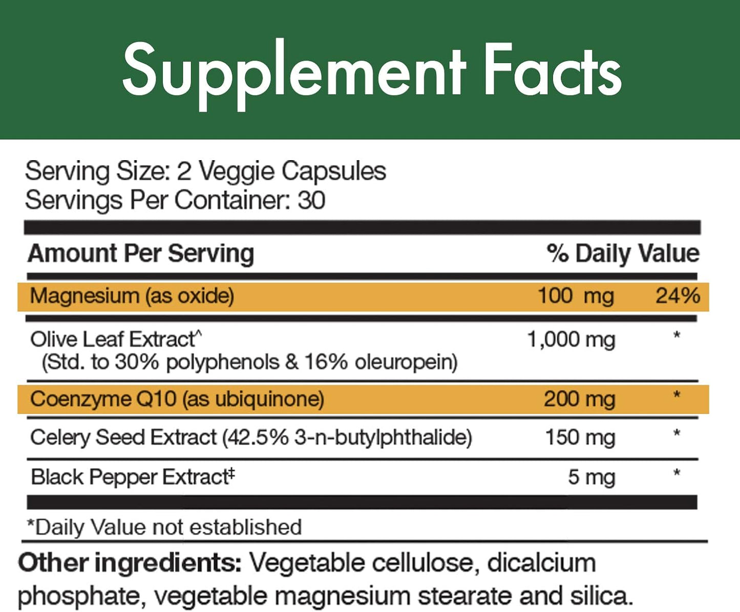OliPure BP Ultra with CoQ10 - Natural Blood Pressure Support Supplement - Heart & Circulation Health - 60 Vcaps