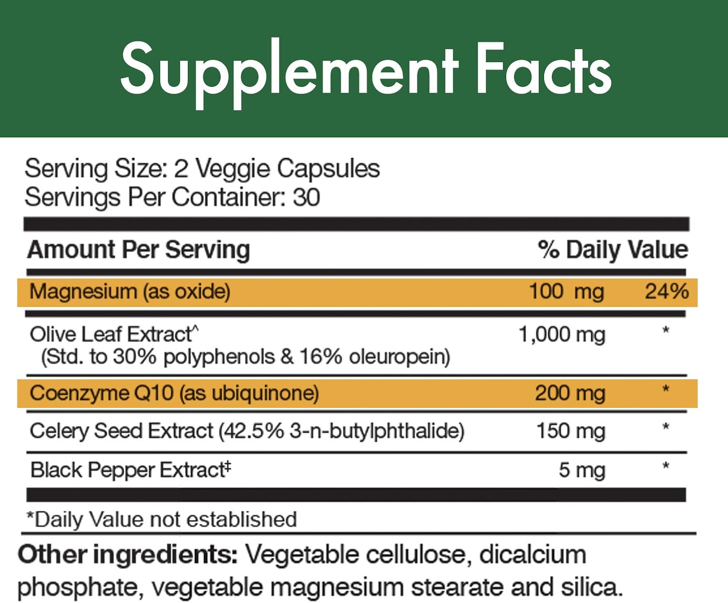 OliPure BP Ultra with CoQ10 - Natural Blood Pressure Support Supplement - Heart & Circulation Health - 60 Vcaps