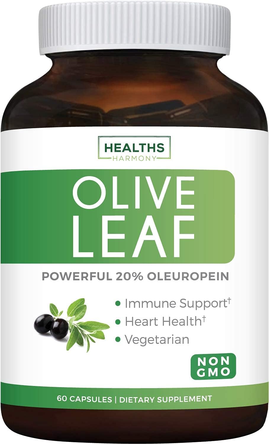 Olive Leaf Extract & Hawthorn Berry Bundle - High Quality Herbs - 20% Oleuropein Olive Leaf Extract & 4:1 Hawthorn Berry Extract - 2660mg Fresh Berries (120 Capsules)