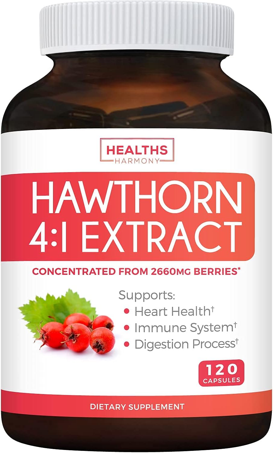 Olive Leaf Extract & Hawthorn Berry Bundle - High Quality Herbs - 20% Oleuropein Olive Leaf Extract & 4:1 Hawthorn Berry Extract - 2660mg Fresh Berries (120 Capsules)