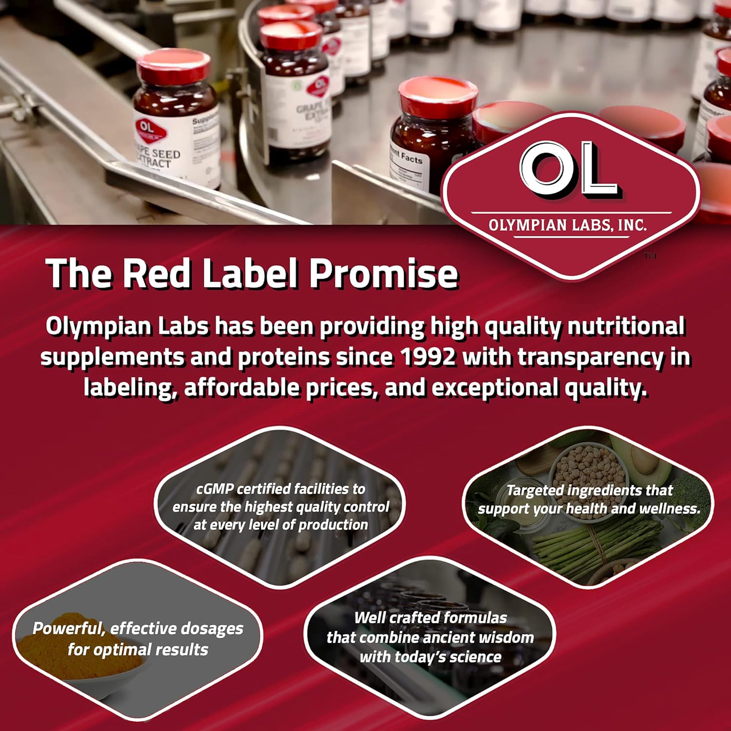 Olympian Labs Makzyme-Pro Enzymes - 60 Capsules, Breaks Down Proteins, Carbs, Fats, Oil & Milk - 60 Servings