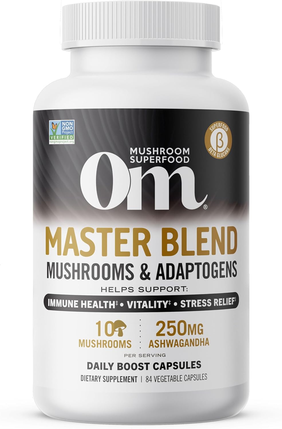 OM Mushroom Superfood Master Blend Capsule & Hot Chocolate Powder Combo Pack