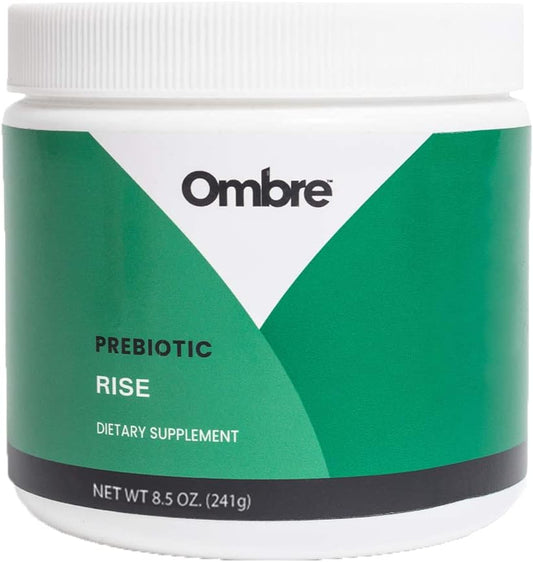 Ombre Rise Prebiotic Powder Fiber Supplement for Digestive Regularity & Wellness - Water Soluble, Fast-Absorbing, Gentle on Stomach - 8.5oz Tub, 30 Servings
