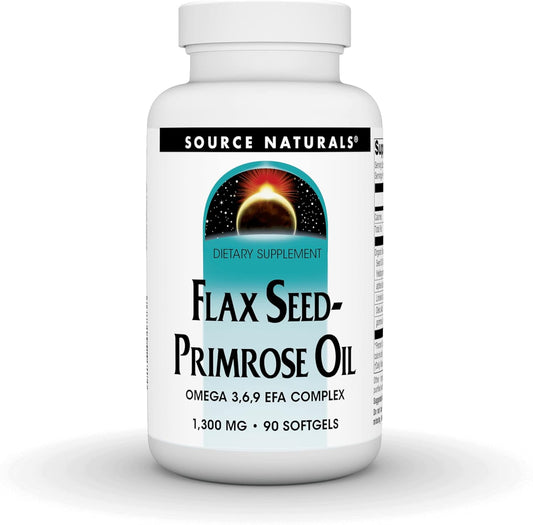 Omega 3, 6, 9 EFA Complex Softgels with Flax Seed and Primrose Oil - 90 Count