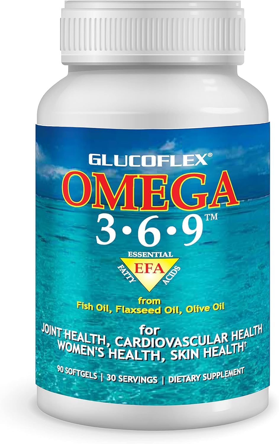 Omega-3-6-9 Fish Oil Supplement for Joint Health - vGlucoflex, 30 Servings