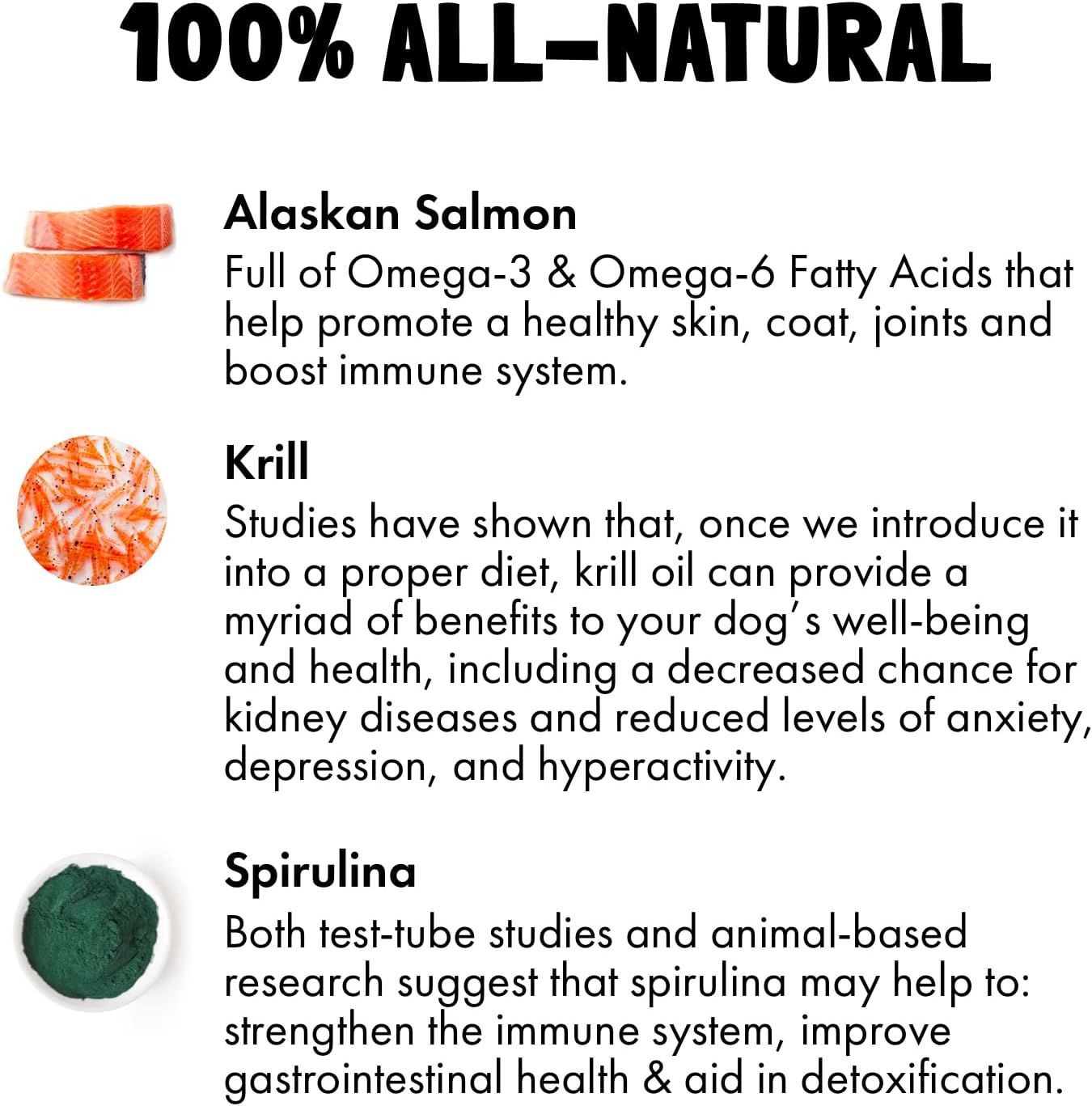 Omega 3 Alaskan Salmon Oil Treats for Dogs - Skin, Coat, Hip & Joint Health, Allergy Relief - Fish Oil Supplement with EPA & DHA Fatty Acids