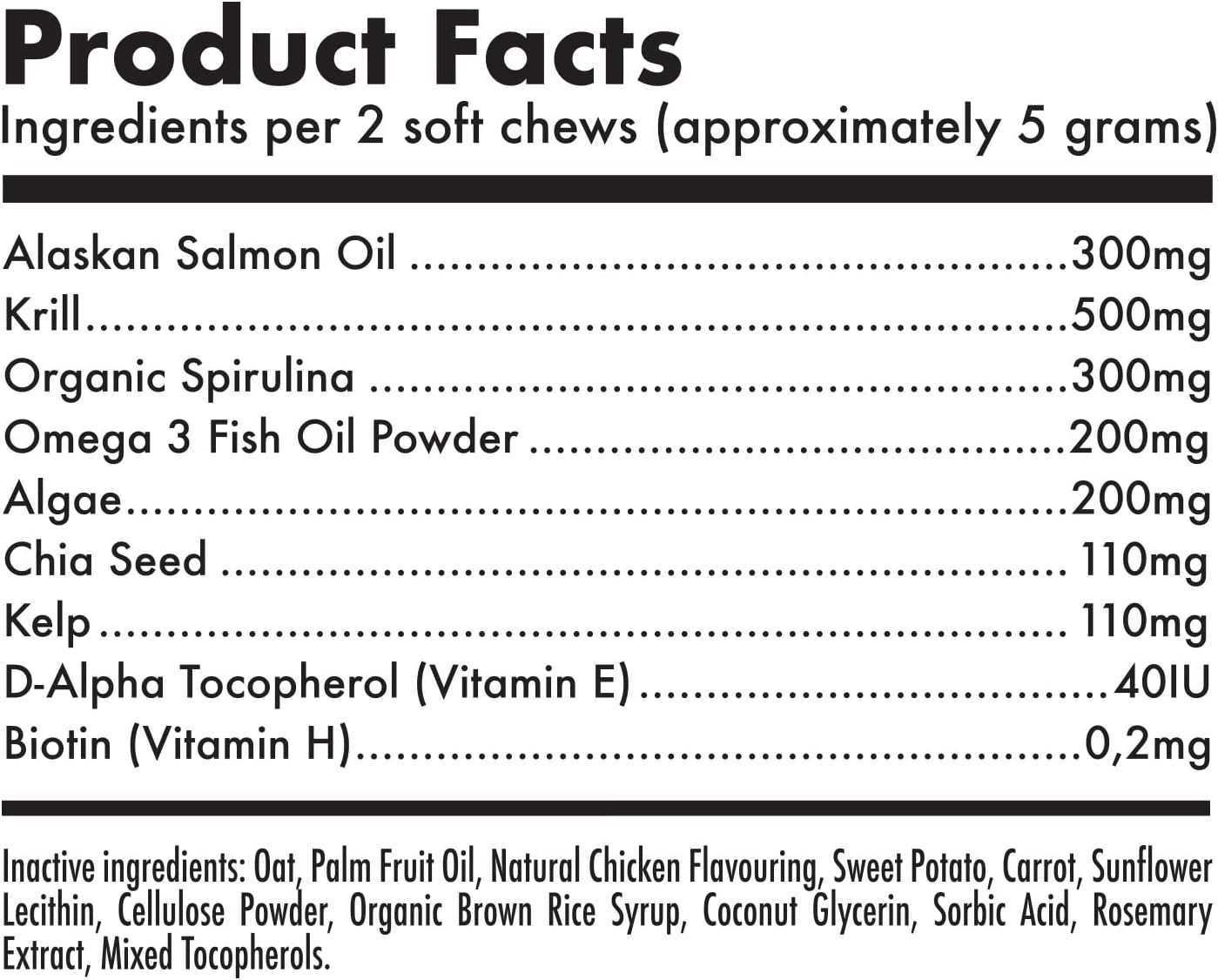 Omega 3 Alaskan Salmon Oil Treats for Dogs - Skin, Coat, Hip & Joint Health, Allergy Relief - Fish Oil Supplement with EPA & DHA Fatty Acids