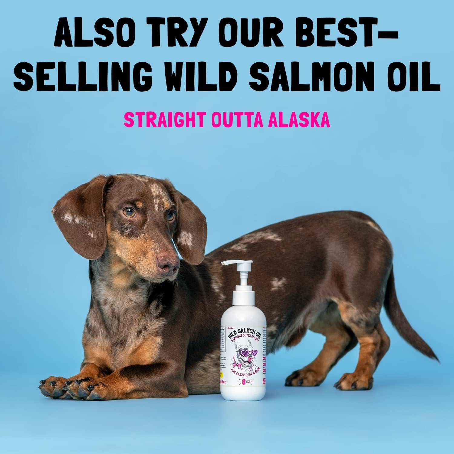 Omega 3 Alaskan Salmon Oil Treats for Dogs - Skin, Coat, Hip & Joint Health, Allergy Relief - Fish Oil Supplement with EPA & DHA Fatty Acids