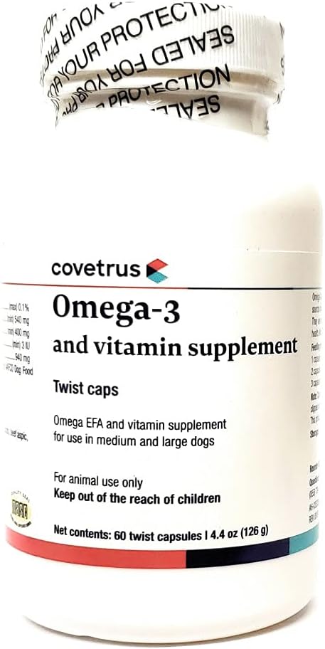 Omega-3 and Vitamin Supplement Caps for Medium & Large Dogs - 60ct by Covetrus
