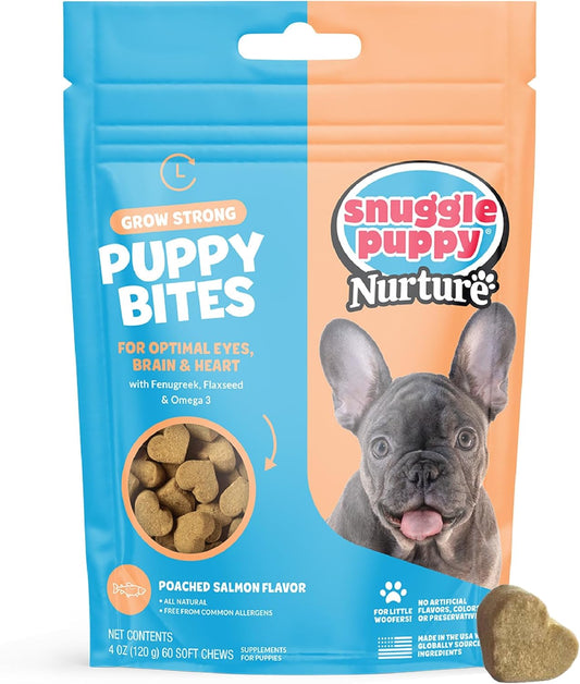 Omega 3 Dog Supplement Soft Chews for Overall Health - Fish Oil Treats for Dogs - 60 Count