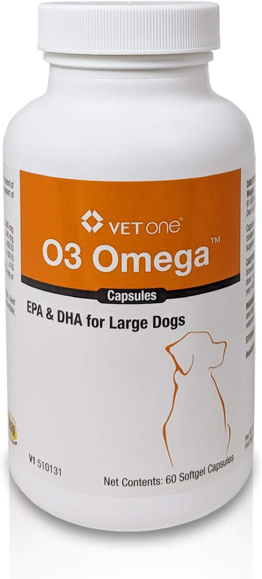 Omega 3 Fatty Acid Supplement for Large Dogs | Supports Immune & Joint Health | Promotes Healthy Skin & Coats | 60 Softgels