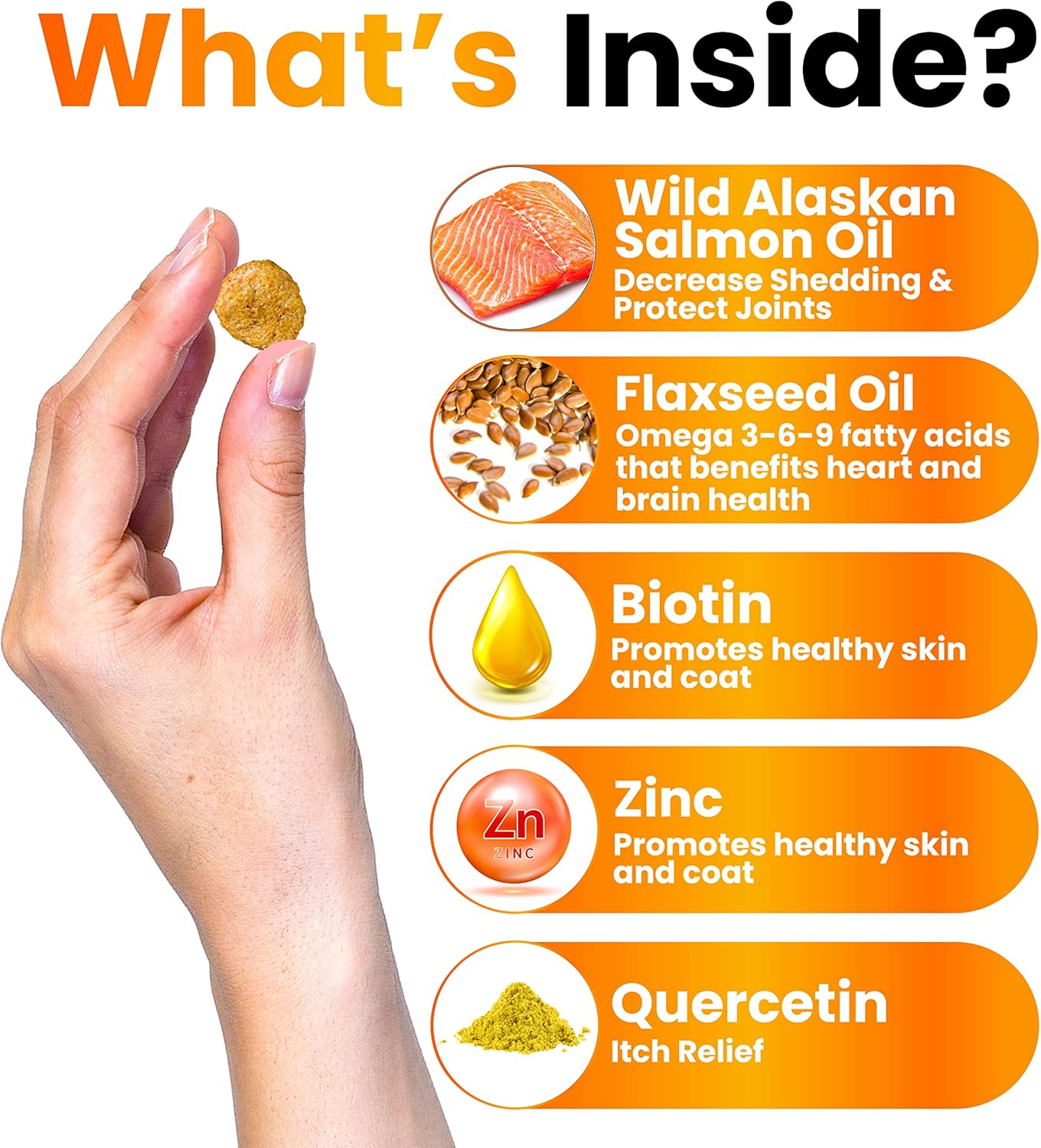 Omega 3 Fish Oil Chews for Dogs - Allergy Relief - Anti Shedding & Joint Health - Salmon Oil Supplement with EPA & DHA